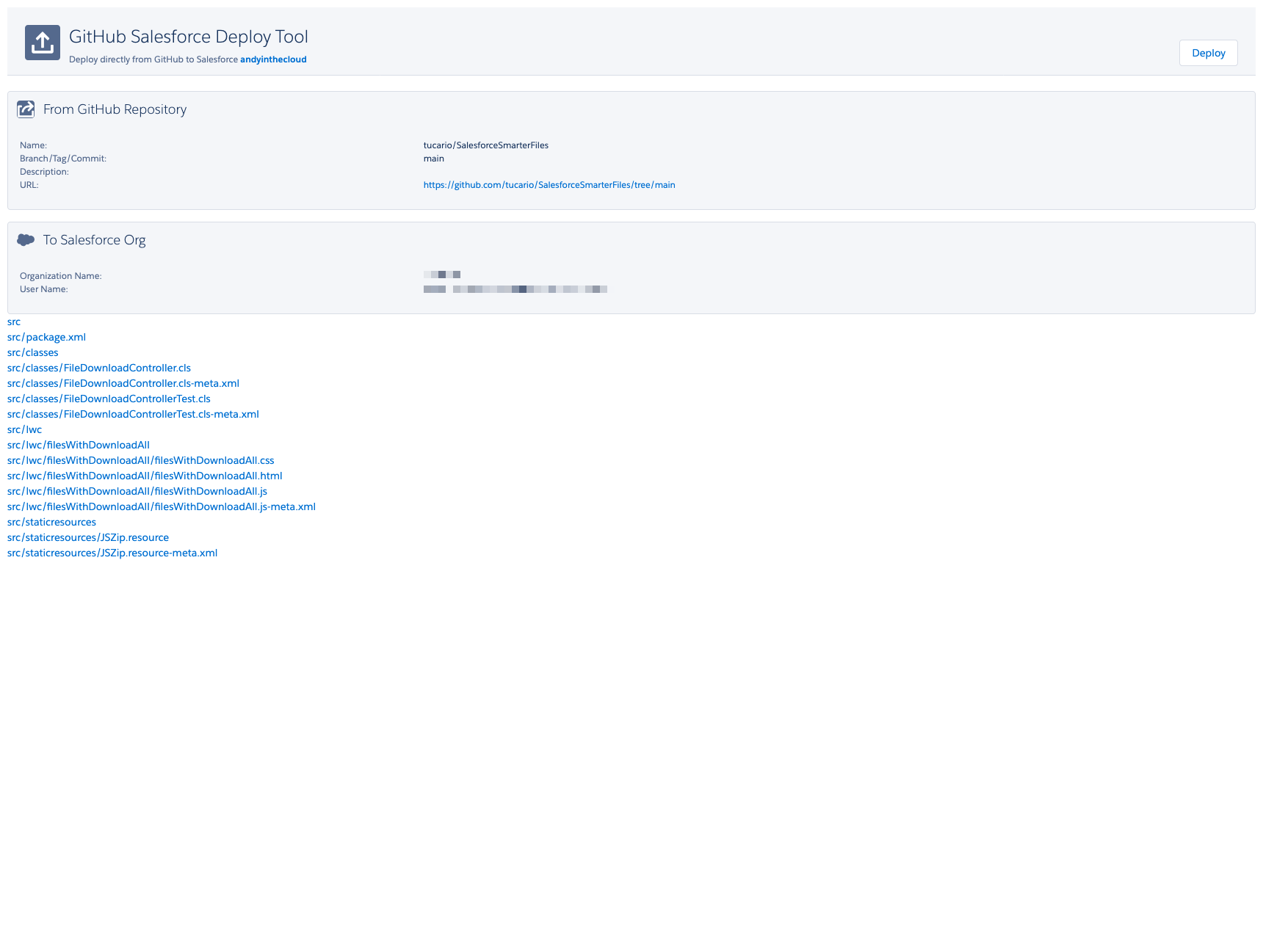 Deploy confirmation